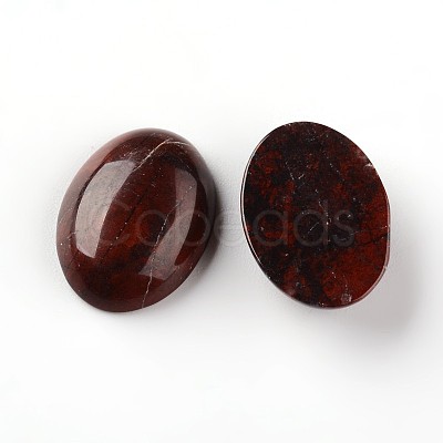 Oval Natural Red Jasper Cabochons G-I171-13x18mm-06-1