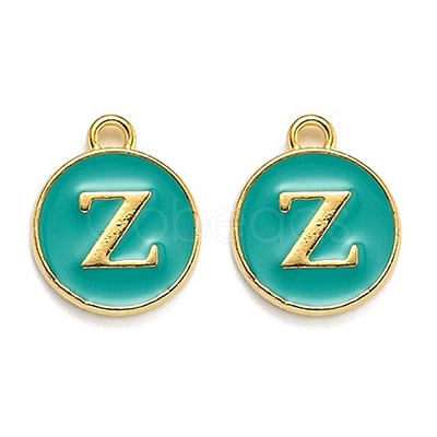 Golden Plated Alloy Enamel Charms ENAM-Q437-15Z-1