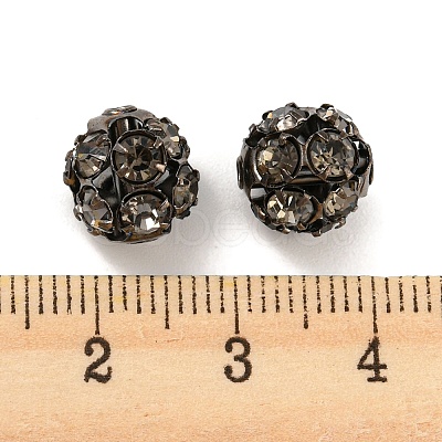 Gunmetal Brass Rhinestone Beads RB-F035-05B-01-1