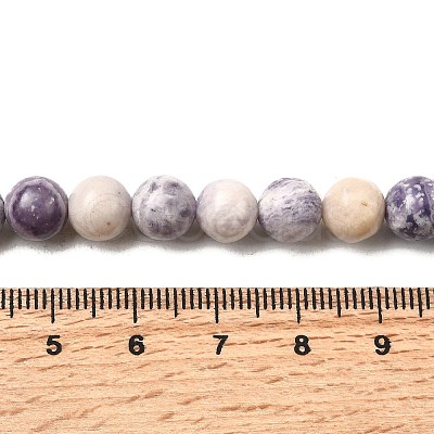 Natural Purple Stripe Jasper Beads Strands G-K350-C03-8mm-01-1
