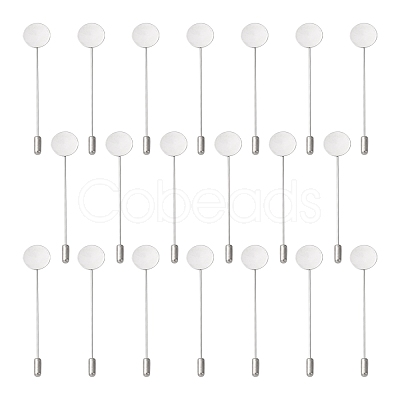 Tarnish Resistant 201 Stainless Steel Brooch Findings STAS-S066-01-1