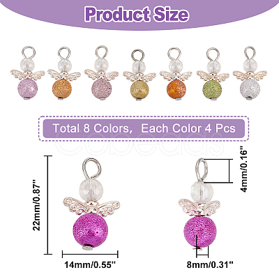 PandaHall Elite 4 Sets Acrylic Pendants FIND-PH0010-09-1