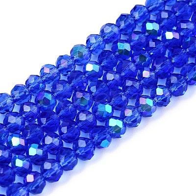 Electroplate Glass Beads Strands EGLA-A044-T4mm-L31-1