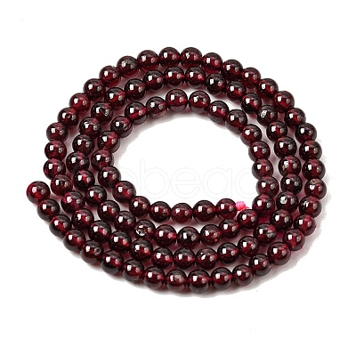 Garnet Round Beads Strands G-O081-03-4mm-1