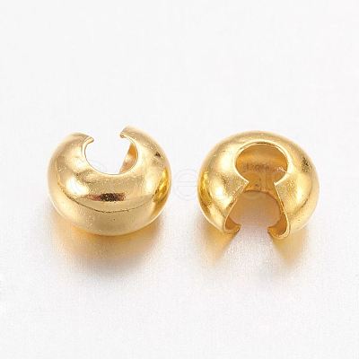 Brass Crimp Beads Covers KK-H289-NFG-NF-1