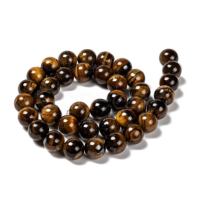 Natural Grade AB Tiger Eye Round Beads Strands X-G-O047-02-10mm-1