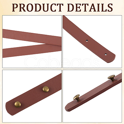 8 Bags 3 Colors PU Leather Bag Handles FIND-CL0001-08-1