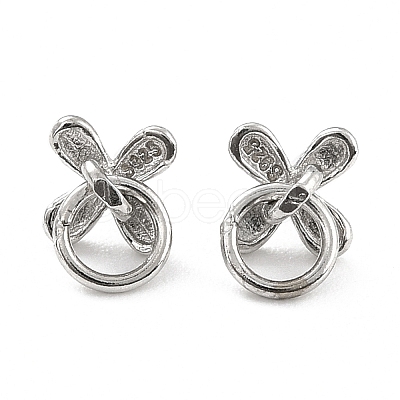 Rhodium Plated 925 Sterling Silver Peg Bails STER-Z001-013P-1