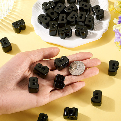 Acrylic European Beads OACR-TAC0013-14B-1