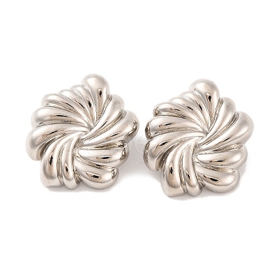 Brass Stud Earrings for Women EJEW-U015-05P-1