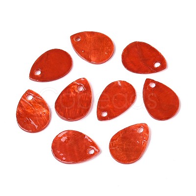 Spray Painted Capiz Shell Charms LS-SSHEL-T006-10C-1