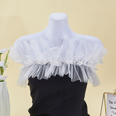 Polyester Lady Tulle Collars AJEW-WH20072-25C-1