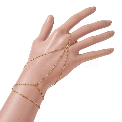 304 Stainless Steel Ring Bracelets BJEW-JB11486-01-1