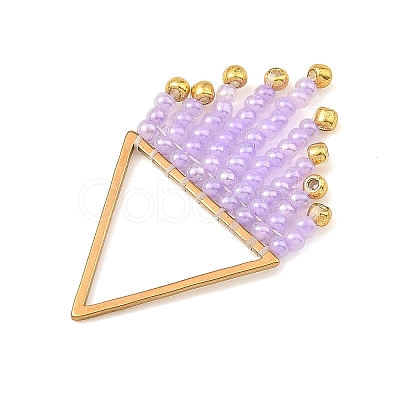 Glass Seed Beads Tassel Pendants PALLOY-MZ01455-01-1