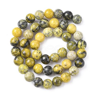 Natural Yellow Turquoise(Jasper) Beads Strands GSR007-1