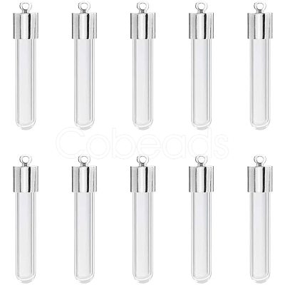 Glass Bottle Pendants GLAA-PH0007-48P-1
