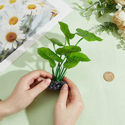 Plastic Artificial Green Leaf Aquarium Plant AJEW-SP0006-20-1