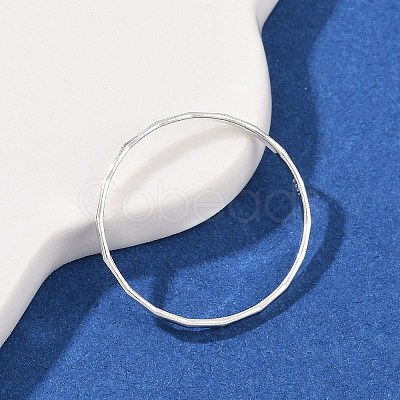 925 Sterling Silver Plain Band Finger Rings RJEW-P165-01B-S-1