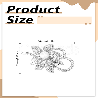 1Pc Zinc Alloy Rhinestone Brooches JEWB-LP0006-05P-1
