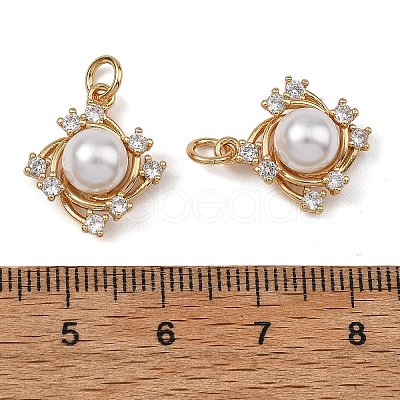SHEGRACE Brass Pave Clear Cubic Zirconia Charms XGRQ4D928-663G-1