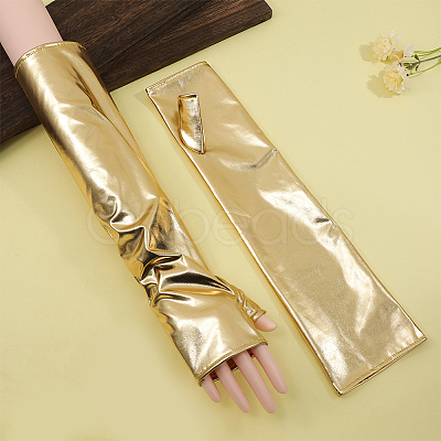 Polyester Long Fingerless Gloves AJEW-WH20018-117C-1