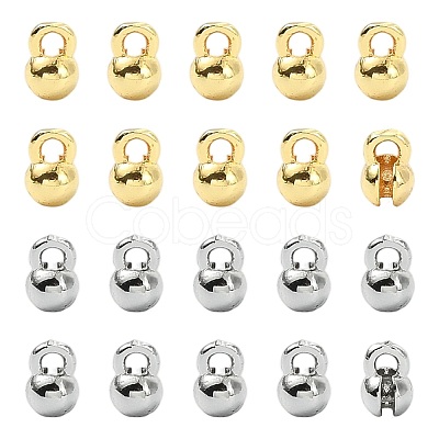 20Pcs Brass Bead Tips KK-FS0002-18P-1
