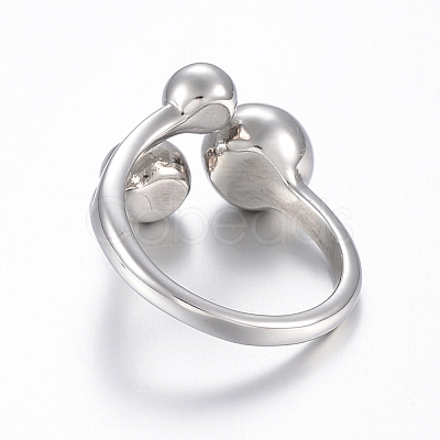 Tarnish Resistant 304 Stainless Steel Finger Rings RJEW-H125-12G-1