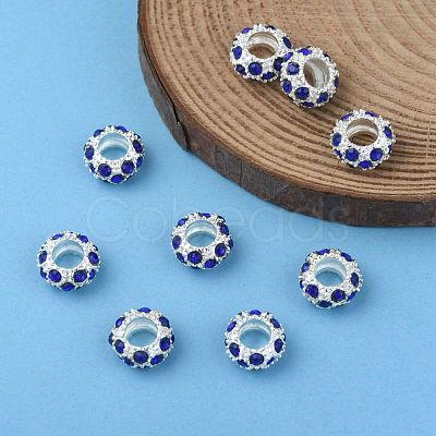 Alloy Rhinestone European Beads CPDL-H999-17-1