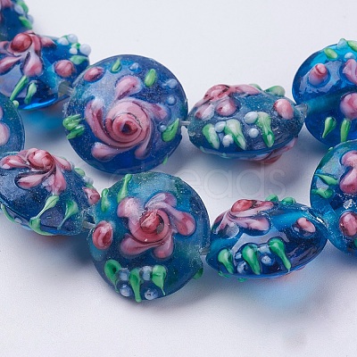 Handmade Bumpy Lampwork Beads Strands LAMP-K027-06H-1