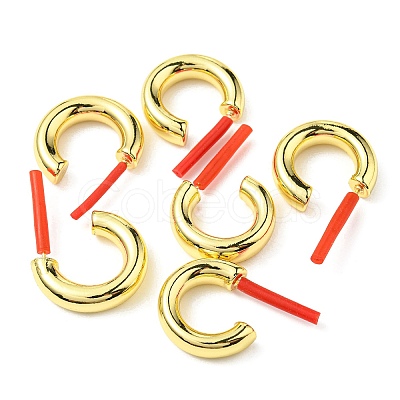 Brass Stud Earrings EJEW-F244-02G-1