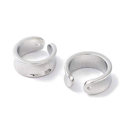 Rack Plating Brass Cuff Ring EJEW-C081-11P-1