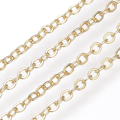 Brass Cable Chains X-KK-S332-21G-1