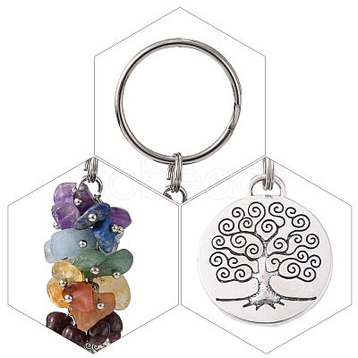 Natural Gemstone Keychain KEYC-JKC00163-03-1