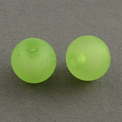 Frosted Acrylic Beads FACR-Q006-12mm-M-1