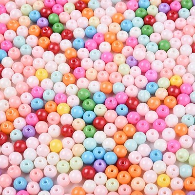 Opaque Baking Paint Glass Beads DGLA-T004-02B-1