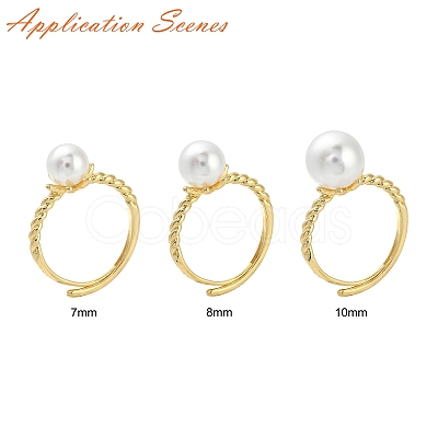 Flower Brass Adjustable Ring Settings LS-KK-G527-01D-G-1