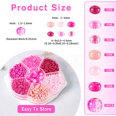 7 Styles Glass Seed Beads SEED-TA0001-41A-1