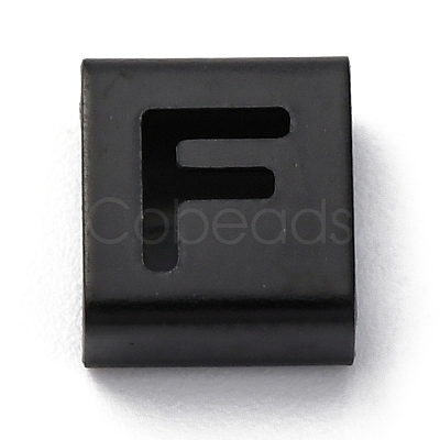 Ion Plating(IP) 304 Stainless Steel Square Slide Charms STAS-L132-08F-B-1