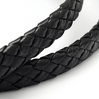 Braided Imitation Leather Cord SRIB-D052-B-01-1