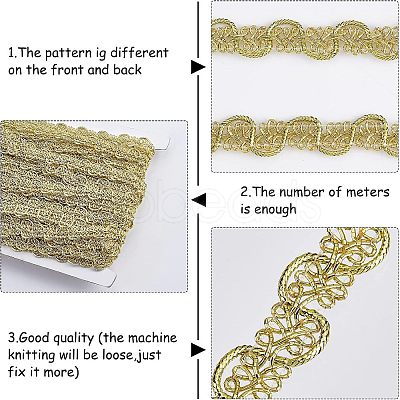 Metallic Polyester Ribbon OCOR-WH0065-07A-1
