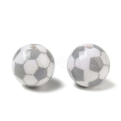 Sports Opaque Acrylic Beads AC-CBAC27C-02B-1