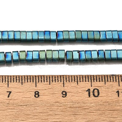 2-Hole Electroplated Synthetic Non-magnetic Hematite Beads Strands G-L613-A01-01C-1