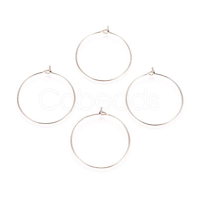 Ion Plating(IP) 316L Surgical Stainless Steel Hoop Earring Findings X-STAS-D164-01RG-1