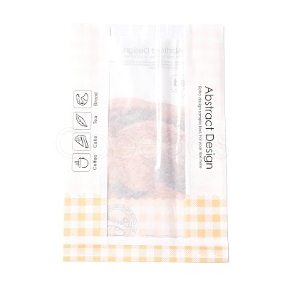 Rectangle with Bread Pattern Paper Baking Bags CARB-K0001-01I-1