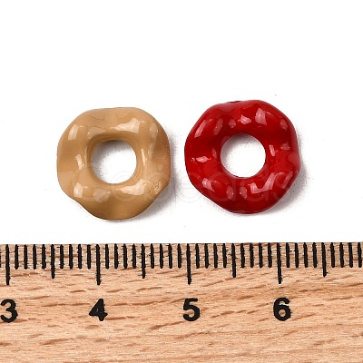 Baking Paint Alloy Enamel European Beads FIND-G092-08-1
