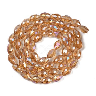 Transparent Electroplate Glass Beads Strands EGLA-N013-T10mm-B21-1