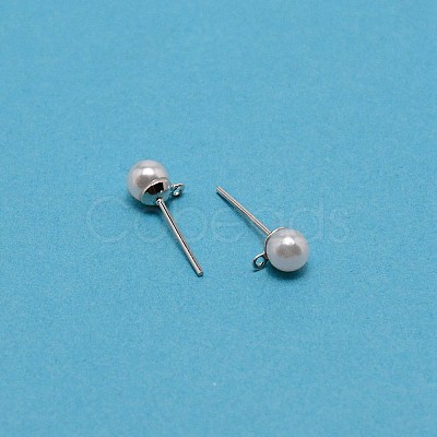 304 Stainless Steel Stud Earring Findings X-STAS-WH0029-02A-02-1