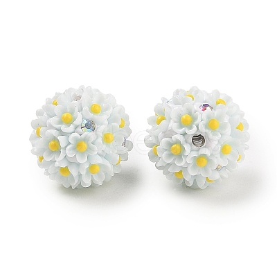 Handmade Luminous Polymer Clay Rhinestone Fancy Beads CLAY-H003-04D-1