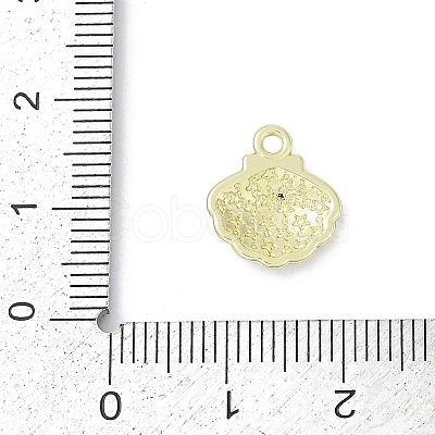 Rack Plating Alloy Enamel and Rhinestone Pendants PALLOY-R151-40G-06-1