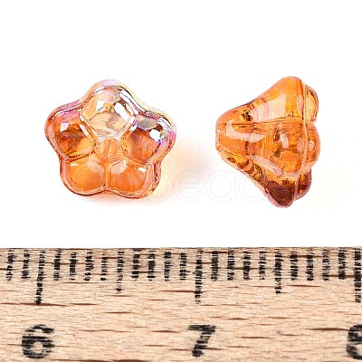Electroplate Transparent Glass Beads Strands EGLA-N055-03A-04-1